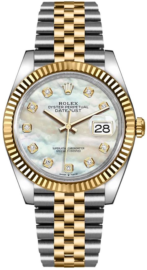 Rolex Datejust Two Tone Yellow Gold 36mm Mother of Pearl 